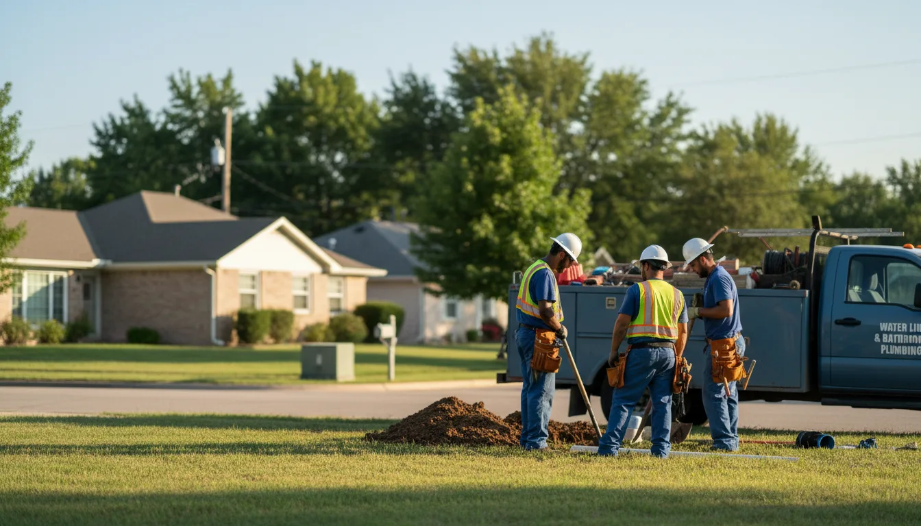 Residential water line and bathroom plumbing service in Smithton, PA